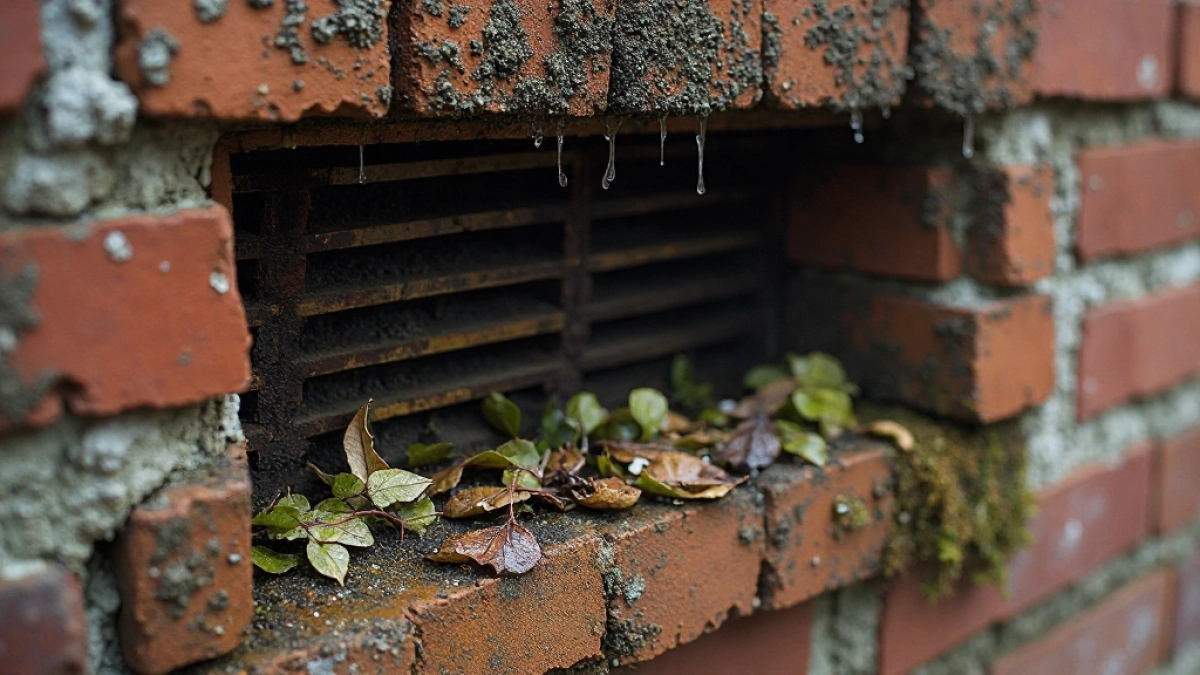 Czerpnia powietrza do kominka na zewnątrz
