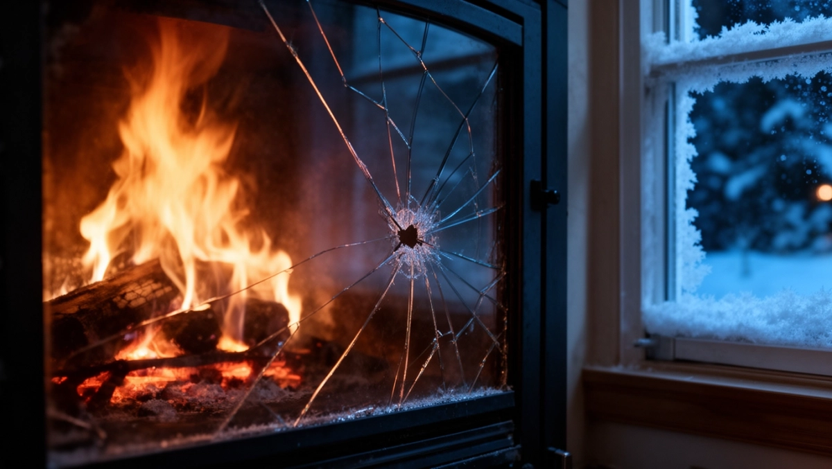 Czym skleić szybę w kominku