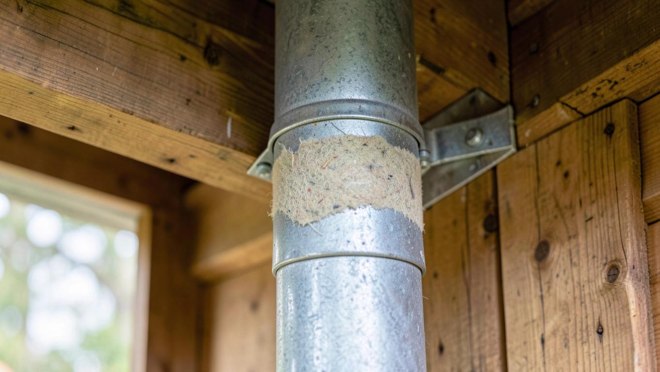 Jak odizolować komin od drewna