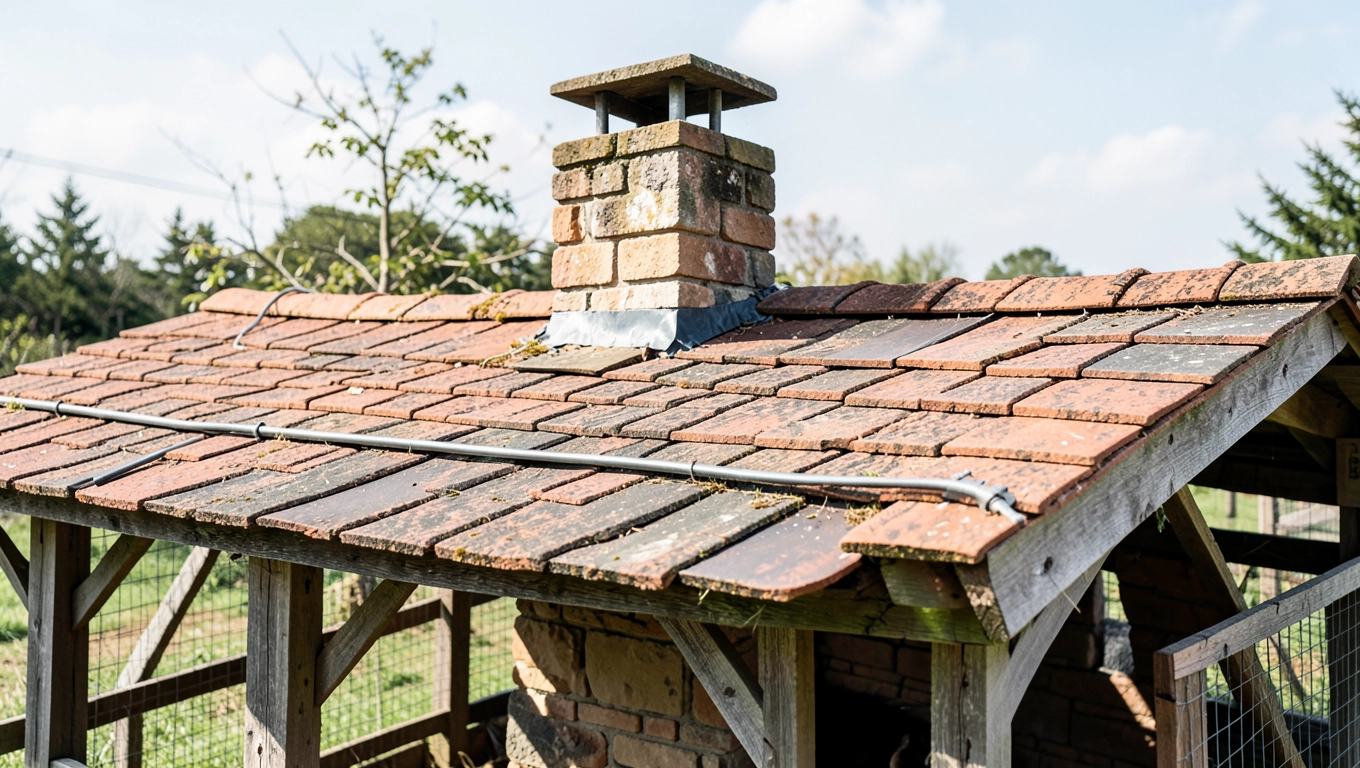 Komin do kozy przez dach