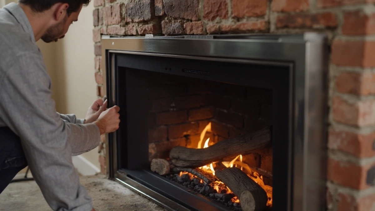 Montaż ramki do kominka