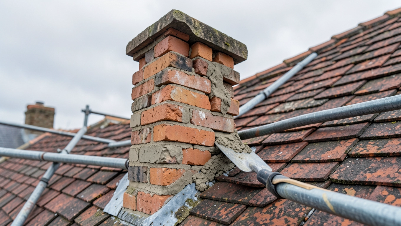 Naprawa komina na dachu