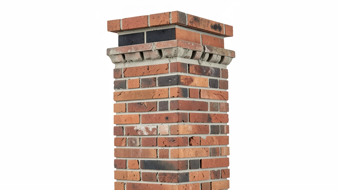 Schemat budowy komina z cegły