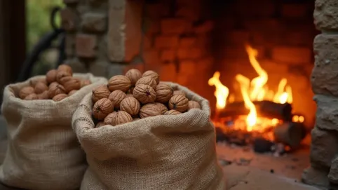czy można palić łupiny orzecha włoskiego w kominku