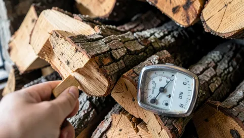 Jaka wilgotność drewna do kominka