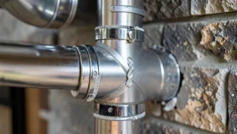 Kąt podłączenia kominka do komina