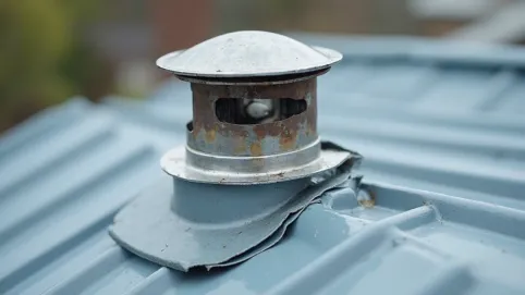 Obróbka komina okrągłego blacha trapezowa