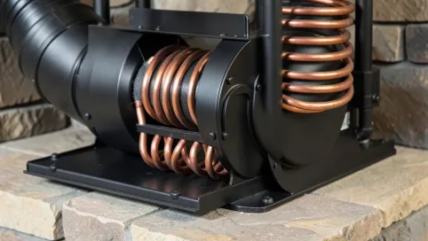 Powietrzny wymiennik ciepła do kominka