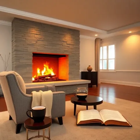 salon z kominkiem inspiracje