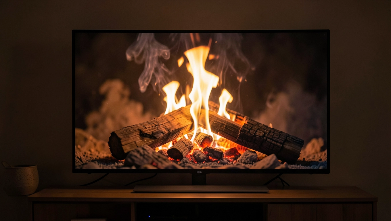 Aplikacja kominek w telewizorze