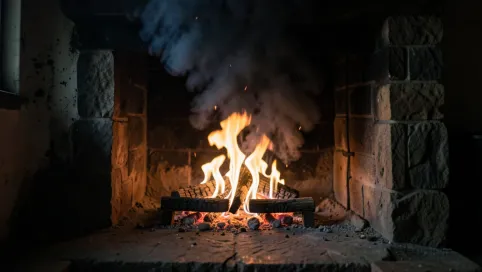 Czy można palić w kominku bez deflektora