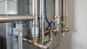 Instalacja do kominka z płaszczem wodnym