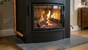 Kominek z płaszczem wodnym na 70m2
