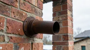 Wyjście z pieca do komina